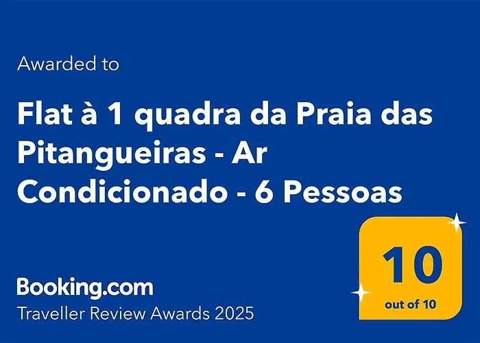 Flat à 1 quadra da Praia das Pitangueiras - Ar Condicionado - 6 Pessoas Guarujá